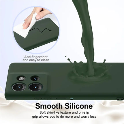 For Motorola Edge 50 5G Case Compatible with MagSafe Liquid Silicone Phone Cover with Lanyard