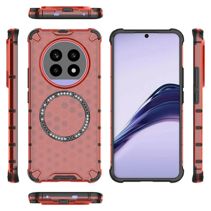 For Realme 13 Pro 5G (Global) Case Compatible with MagSafe Honeycomb Design TPU + PC Phone Cover