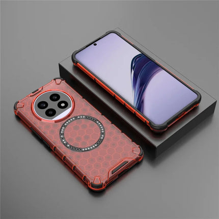 For Realme 13 Pro 5G (Global) Case Compatible with MagSafe Honeycomb Design TPU + PC Phone Cover