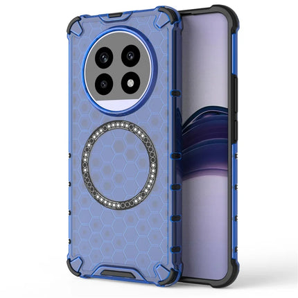 For Realme 13 Pro 5G (Global) Case Compatible with MagSafe Honeycomb Design TPU + PC Phone Cover - Blue