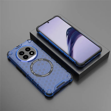 For Realme 13 Pro 5G (Global) Case Compatible with MagSafe Honeycomb Design TPU + PC Phone Cover