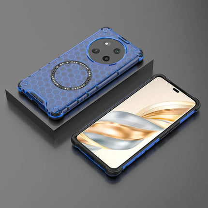 For Honor X60 Pro 5G Case Compatible with MagSafe Honeycomb Design TPU + PC Phone Cover