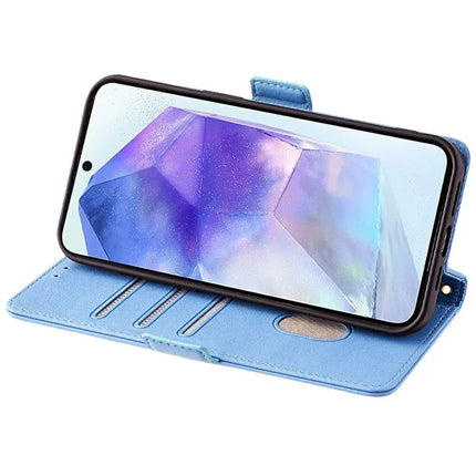 For Samsung Galaxy A36 5G Leather Wallet Case RFID Blocking Stand Cover with Hand Strap