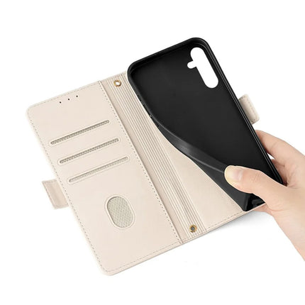 For Samsung Galaxy A36 5G Leather Wallet Case RFID Blocking Stand Cover with Hand Strap