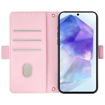 For Samsung Galaxy A36 5G Leather Wallet Case RFID Blocking Stand Cover with Hand Strap