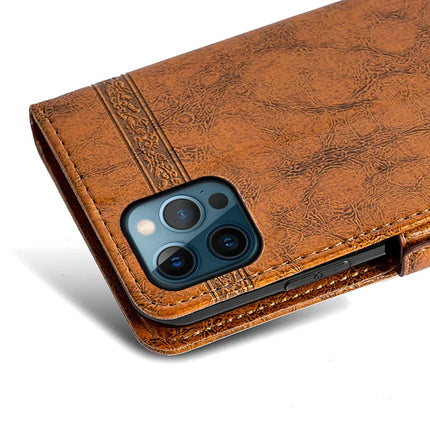 For iPhone 16 Pro Max Leather Case Flower Imprint Wallet Phone Cover with Side Buckle