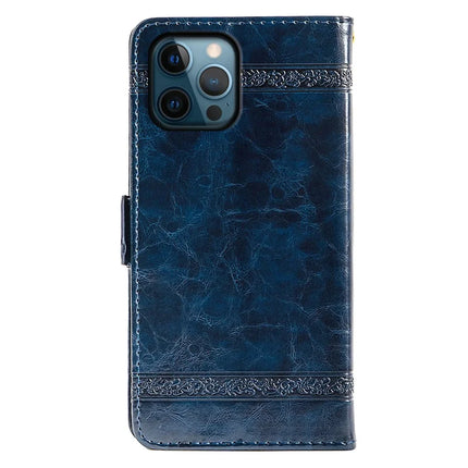 For iPhone 16 Pro Max Leather Case Flower Imprint Wallet Phone Cover with Side Buckle