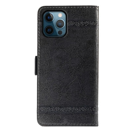 For iPhone 16 Pro Max Leather Case Flower Imprint Wallet Phone Cover with Side Buckle