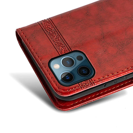 For iPhone 16 Pro Leather Case Flower Imprint Wallet Phone Cover with Side Buckle