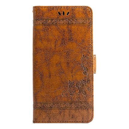 For Samsung Galaxy S23 Leather Case Flower Imprint Wallet Phone Cover with Side Buckle