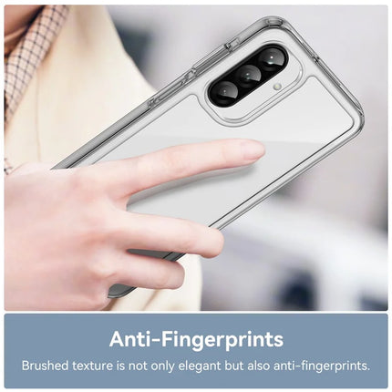 WANLONFENG MF Series for Samsung Galaxy A26 5G Case TPU Acrylic Clear Phone Cover with Tempered Glass Film