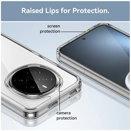 WANLONFENG MF Series for Honor Magic7 5G Case TPU Acrylic Clear Phone Cover with Tempered Glass Film