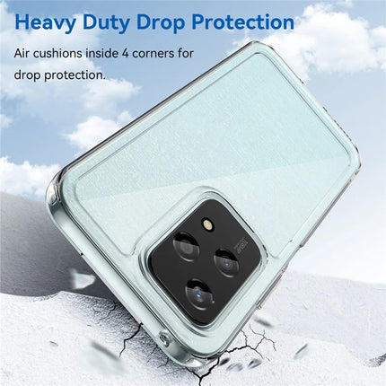WANLONFENG MF Series for Honor 200 Lite Case TPU Acrylic Clear Phone Cover with Tempered Glass Film