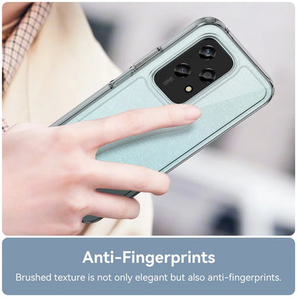 WANLONFENG MF Series for Honor 200 Lite Case TPU Acrylic Clear Phone Cover with Tempered Glass Film