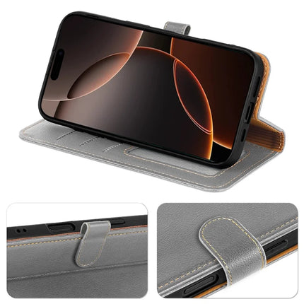 For iPhone 16 Pro Leather Case Litchi Texture Wallet RFID Blocking Phone Cover