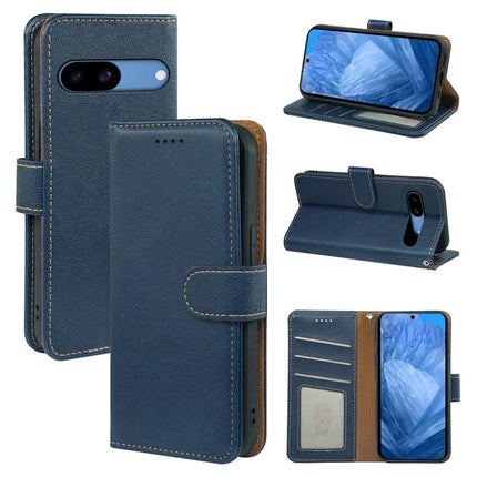 For Google Pixel 8a Leather Case Litchi Texture Wallet RFID Blocking Phone Cover