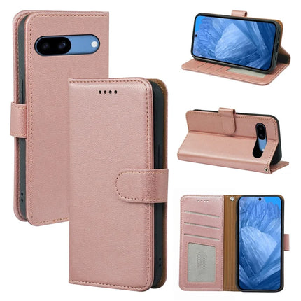 For Google Pixel 8a Leather Case Litchi Texture Wallet RFID Blocking Phone Cover