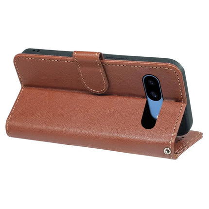 For Google Pixel 8a Leather Case Litchi Texture Wallet RFID Blocking Phone Cover
