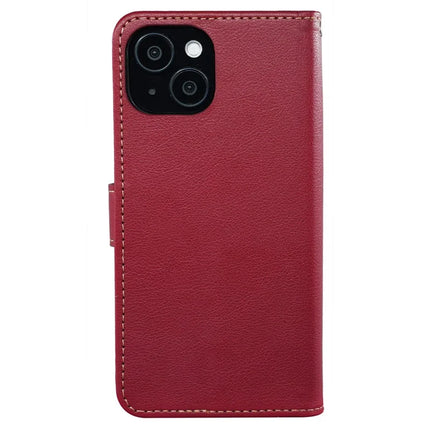 For iPhone 13 Leather Case Litchi Texture Wallet RFID Blocking Phone Cover