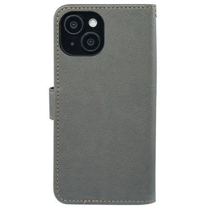 For iPhone 13 Leather Case Litchi Texture Wallet RFID Blocking Phone Cover