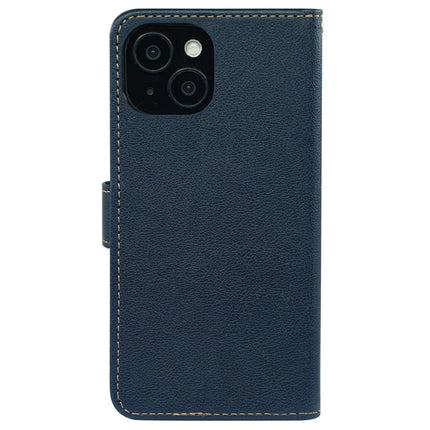 For iPhone 13 Leather Case Litchi Texture Wallet RFID Blocking Phone Cover