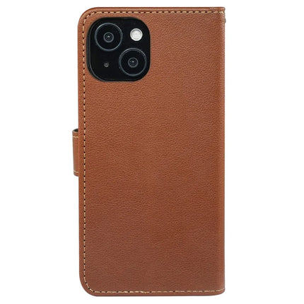 For iPhone 13 Leather Case Litchi Texture Wallet RFID Blocking Phone Cover