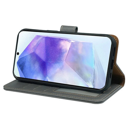 For Samsung Galaxy A55 5G Leather Case Litchi Texture Wallet RFID Blocking Phone Cover