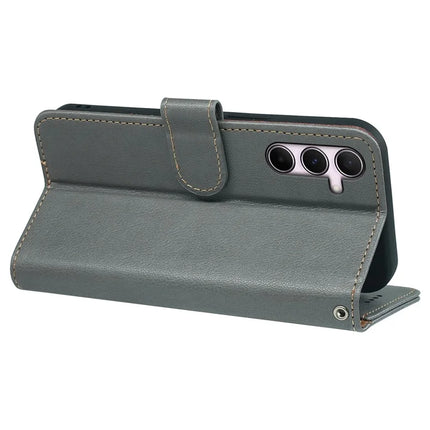 For Samsung Galaxy A55 5G Leather Case Litchi Texture Wallet RFID Blocking Phone Cover
