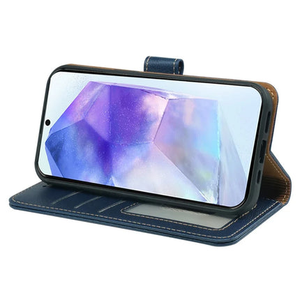 For Samsung Galaxy A55 5G Leather Case Litchi Texture Wallet RFID Blocking Phone Cover