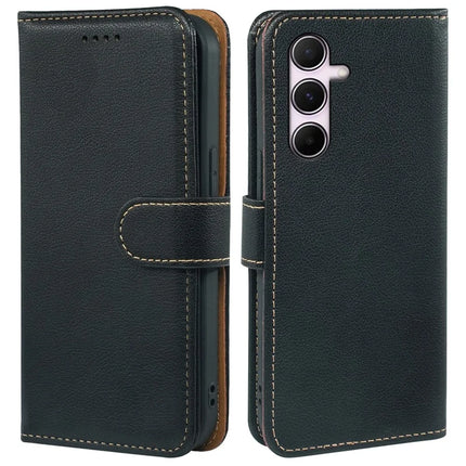 For Samsung Galaxy A05s 4G Leather Case Litchi Texture Wallet RFID Blocking Phone Cover - Black