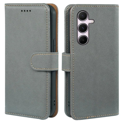 For Samsung Galaxy A05s 4G Leather Case Litchi Texture Wallet RFID Blocking Phone Cover - Grey