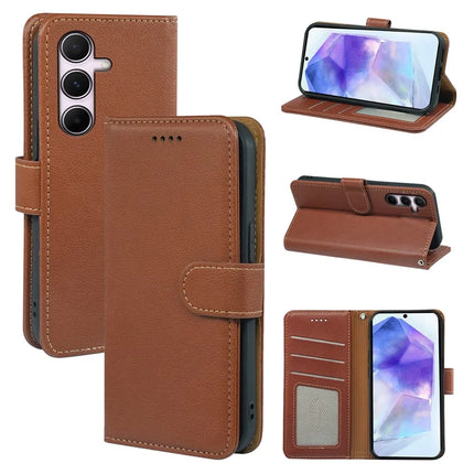 For Samsung Galaxy A05s 4G Leather Case Litchi Texture Wallet RFID Blocking Phone Cover