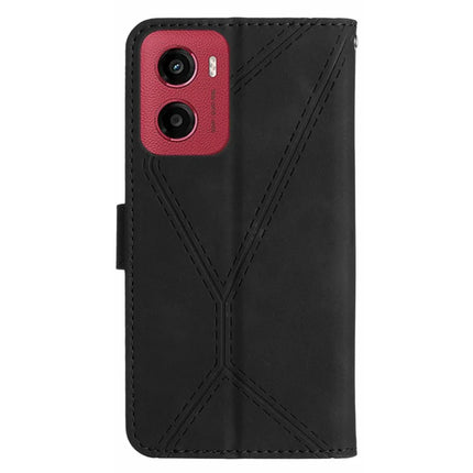 For Motorola Moto G05 4G Case Skin Touch Lines PU Leather Flip Phone Cover