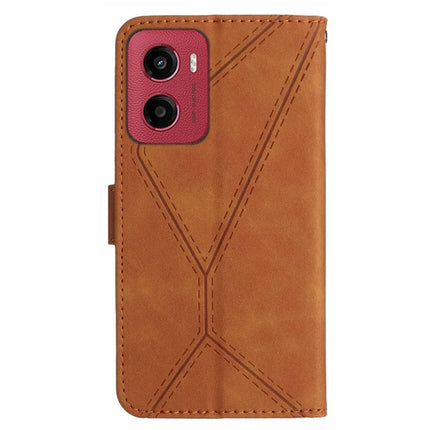 For Motorola Moto G05 4G Case Skin Touch Lines PU Leather Flip Phone Cover