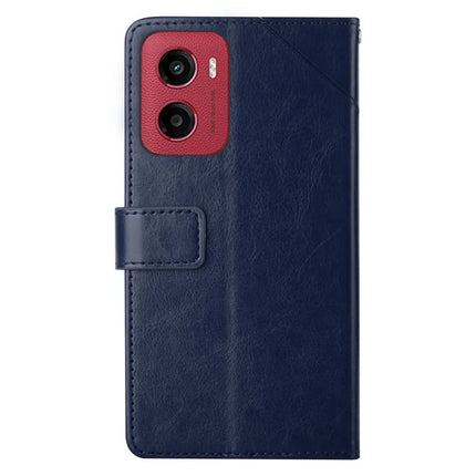 For Motorola Moto G05 4G Case Y Shaped Lines Imprint Leather Phone Cover