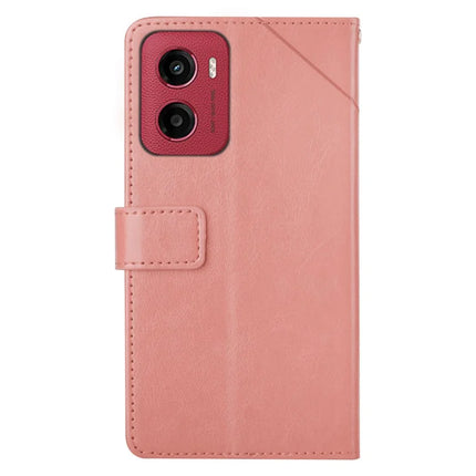 For Motorola Moto G05 4G Case Y Shaped Lines Imprint Leather Phone Cover