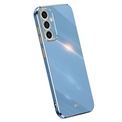 XINLI For Samsung Galaxy A36 5G Case TPU Phone Cover with Electroplating Frame - Blue