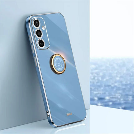 XINLI For Samsung Galaxy A36 5G Case Ring Kickstand Electroplating TPU Phone Cover
