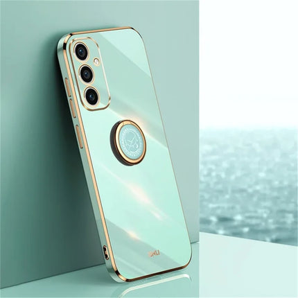 XINLI For Samsung Galaxy A56 5G Case Ring Kickstand Electroplating TPU Phone Cover