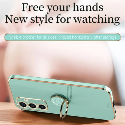 XINLI For Samsung Galaxy A56 5G Case Ring Kickstand Electroplating TPU Phone Cover