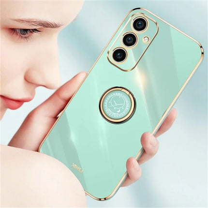 XINLI For Samsung Galaxy A56 5G Case Ring Kickstand Electroplating TPU Phone Cover