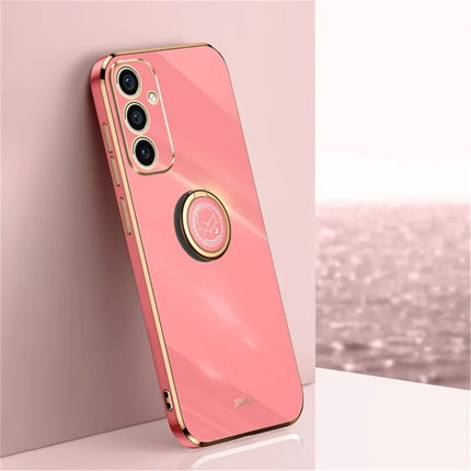 XINLI For Samsung Galaxy A56 5G Case Ring Kickstand Electroplating TPU Phone Cover