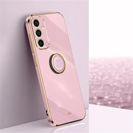 XINLI For Samsung Galaxy A56 5G Case Ring Kickstand Electroplating TPU Phone Cover