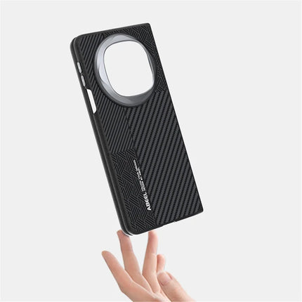 ABEEL For Huawei Mate X6 Case PC + Aluminum Alloy + PU Leather Phone Cover Compatible with MagSafe