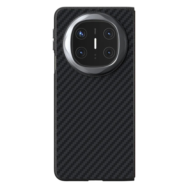 ABEEL For Huawei Mate X6 Case Compatible with MagSafe Carbon Fiber Texture Back Cover - Black