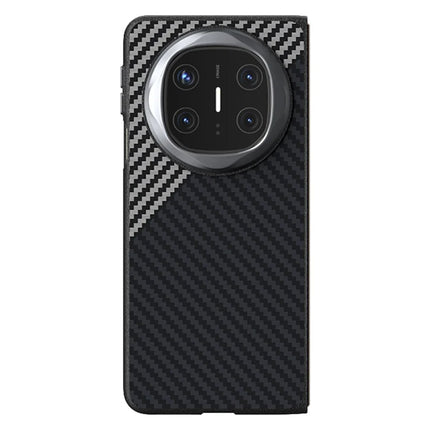 ABEEL For Huawei Mate X6 Case Compatible with MagSafe Carbon Fiber Texture Back Cover - Black  /  Silver
