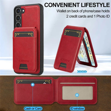 LC.IMEEKE L3 For Samsung Galaxy S23 Magnetic Case Detachable Card Holder Leather TPU Mobile Cover
