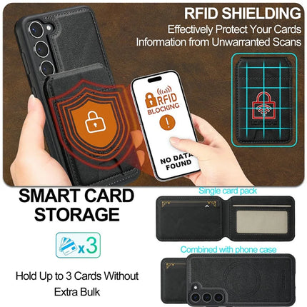 LC.IMEEKE L3 For Samsung Galaxy S23 Magnetic Case Detachable Card Holder Leather TPU Mobile Cover