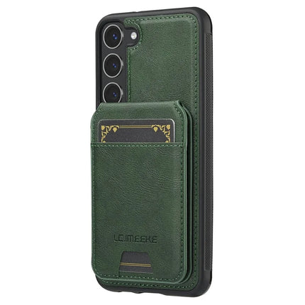 LC.IMEEKE L3 For Samsung Galaxy S23 Magnetic Case Detachable Card Holder Leather TPU Mobile Cover