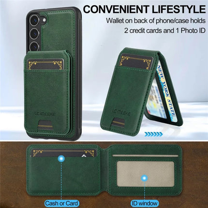 LC.IMEEKE L3 For Samsung Galaxy S23 Magnetic Case Detachable Card Holder Leather TPU Mobile Cover